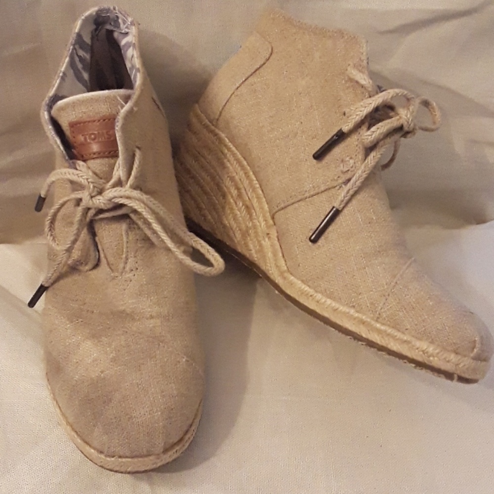 TOMS wedge bootie